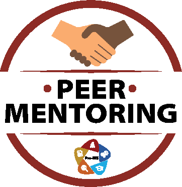 OU Peer Mentoring icon showing mentor-student connection